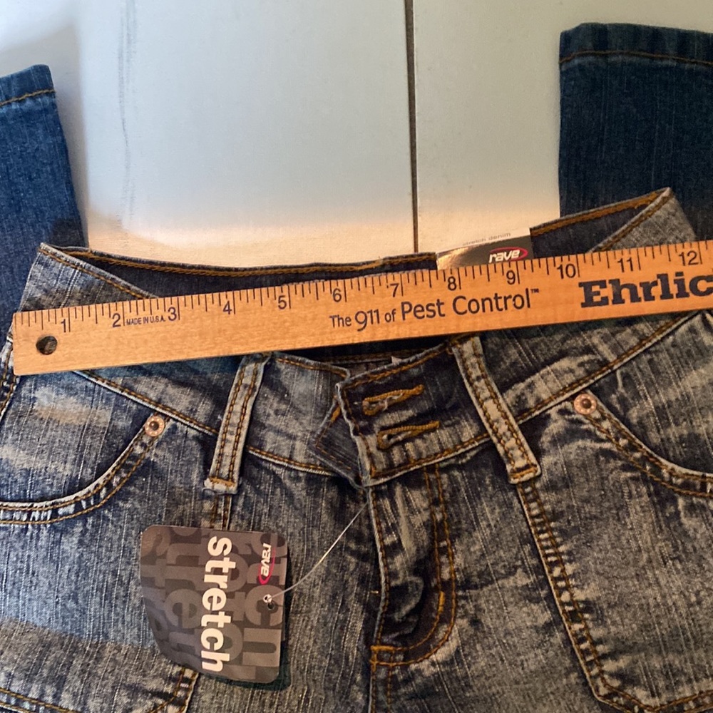 NWT & Vintage Rave Distressed Flare Jeans - Picture 4 of 9